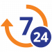 24-7 emergency response icon